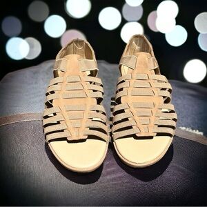 🌻NEW Eileen Fisher Honey Tumbled Nubuck Rato Sandals Size 6.5